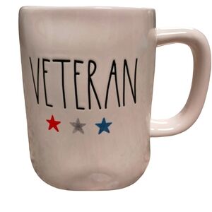 Rae Dunn Artisan Collection by Magenta "Veteran" mug/cup red white and blue